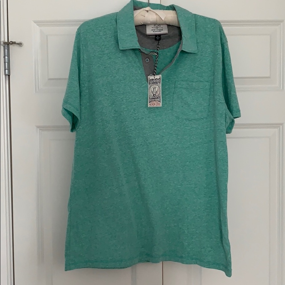 Flag & Anthem Green Polo T-Short